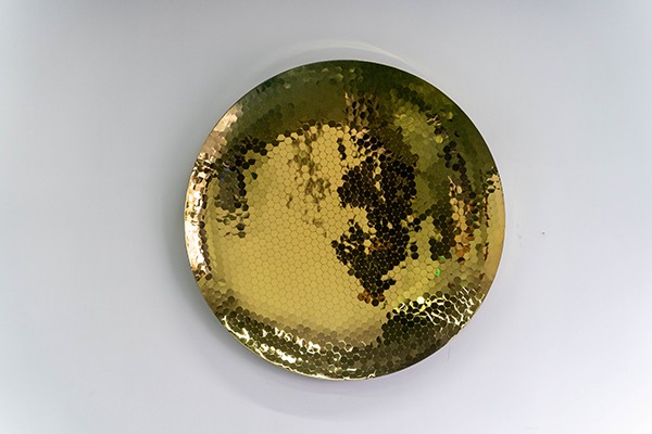 Custom Hexagon Pattern Stainless Steel Wall Sculpture – Modern Round Wall Art